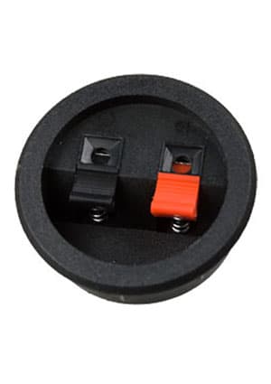 1-715, прищепка аудио двойная кругл. 55мм пластик на корп. вклеиваемая