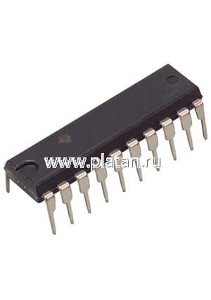 TPIC6B595N, Высоковольтный 8 бит регистр 50В/150мА [DIP20]