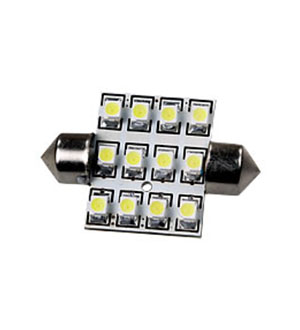 S8.5*36-FT-12*3528-W, 12V, LED лампа белая Festoon S8.5*36 12SMD3528