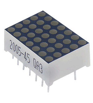 TA07-11GWA, матрица зеленая 5х7 высота 18мм ОА 8мКд