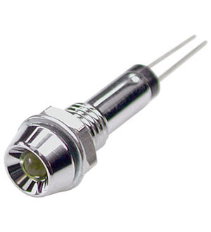 L-601Y, Светодиод с держателем желтый на панель d6,5мм