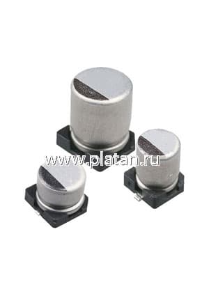 ECAP SMD, 1 мкФ, 50В, Конденсатор электролитический алюминиевый SMD