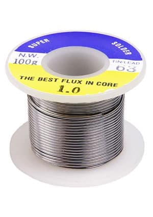 SOLD.WIRE, 1.0MM, 100GM/ROLL (SN 63%), 63%Sn припой-проволочный 1мм с канифолью 100г