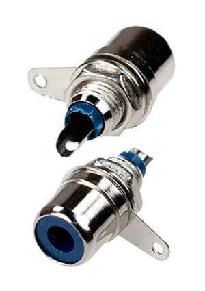 1-290 BL (RS-104), гнездо RCA металл на корпус синий