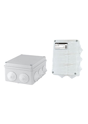 SQ1401-1242, Распаячная коробка ОП 150х110х70мм, крышка, IP55, 10 гермовводов, инд. штрихкод,