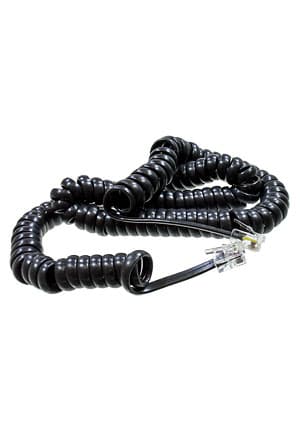 18-2043, Шнур витой телефонный для трубки 4Р4С, L=4.00м., черный