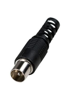 4-002HQ BK, разъем телевизионный "шт" пластик на кабельвинтчерный HQ