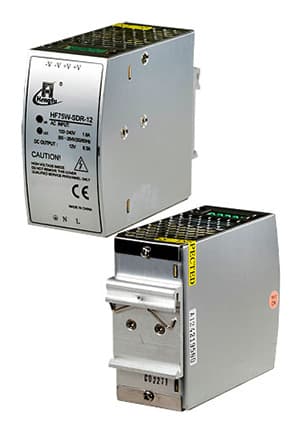 HF75W-SDR-12, источник питания на DIN рейку 12B, 75Вт 45х101.2х90.2