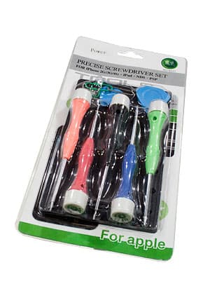 6011, НАБОР ОТВЕРТОК 5 ШТ для IPHone, Ipad, NDC, PSP