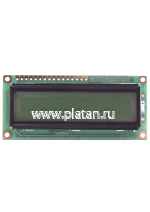 WH1601A-YYH-CT(K), ЖКИ 16х1, англо-русский