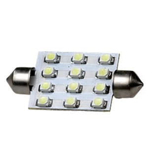 ARL-T10X42MM, White 3528 smd 12-LED(12V,SV8.5.HR) ARL (авт.лампы)