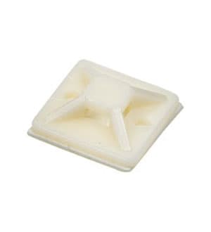 07-2025 100ШТ БЕЛАЯ, 07-2025, Площадка под хомут 25 мм х 25 мм, упаковка 100шт.,белая