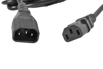 Шнур питания с заземлением IEC 60320 C13/IEC 60320 C14, 10 А / 250 В (3 × 1,0), длина 3 м