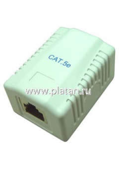 HYC-B061111 (NC-MB2EMUWH) ( GE-342 R), Розетка компьютерная RJ-45 х 1 на стену CAT.5e