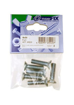 65520 ВИНТ ПОТАЙ С МЕТР.РЕЗЬБОЙ DIN965 8Х30