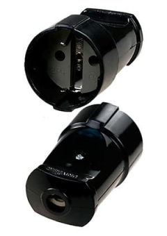 А1020 ШТЕПСЕЛЬНОЕ ГНЕЗДО С ЗАЗЕМЛЕНИЕМ 16А 250В ЧЕРНОЕ