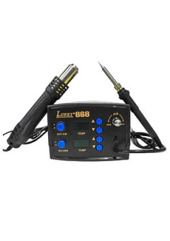 LUKEY-868, Станция паяльная термовоздушная + паяльник