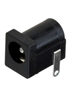 3-231, разъем питания 5.5x2.1мм "гн" пластик на плату