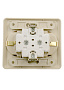 РС16-008K, Розетка 2-м СП "Этюд"  с/з  з/ш 16А  кремовая