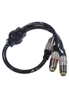 3-0311, Переходник шт RCA-2 гн RCA мetal-gold, 0.2 м