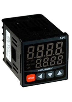 AX4-2A, термоконтроллер 48x48мм вхPt100,K,J,R,T 230В вых 3реле+12В PWM