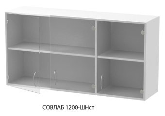 Шкаф навесной Совлаб-1500 ШН-02: 1500х320х690 мм, с 2-мя дверями