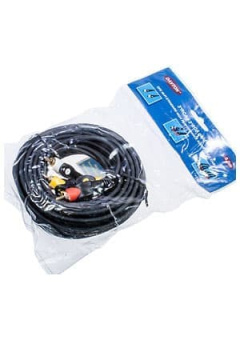 3-0333-5.0, Шнур A/V 3-3 RCA plastic-gold, d=4 мм, 5.0 м