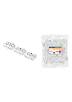 SQ0510-0117, Клемма пружинная соединительная КСПн5-3L+N+PE, 16 A, с монтажной ножкой