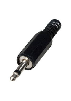 1-040 (NP-106), штекер аудио 3.5мм  моно пластик на кабель