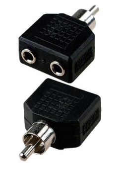 2-227, переход RCA "шт" - 2 x 3.5мм "гн" стерео пластик