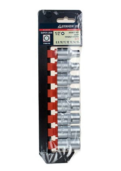 27863-H8, Набор торцевых головок 8-15мм,8предм. STAYER