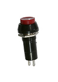 36-3049, Выключатель-кнопка  250V 1А (2с) ON-(OFF)  Б/Фикс (на размыкание)  красная  (PBS-11С)
